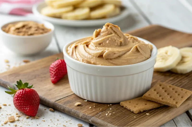 Whipped Coffee Dalgona Dip with Fruit & Cookies