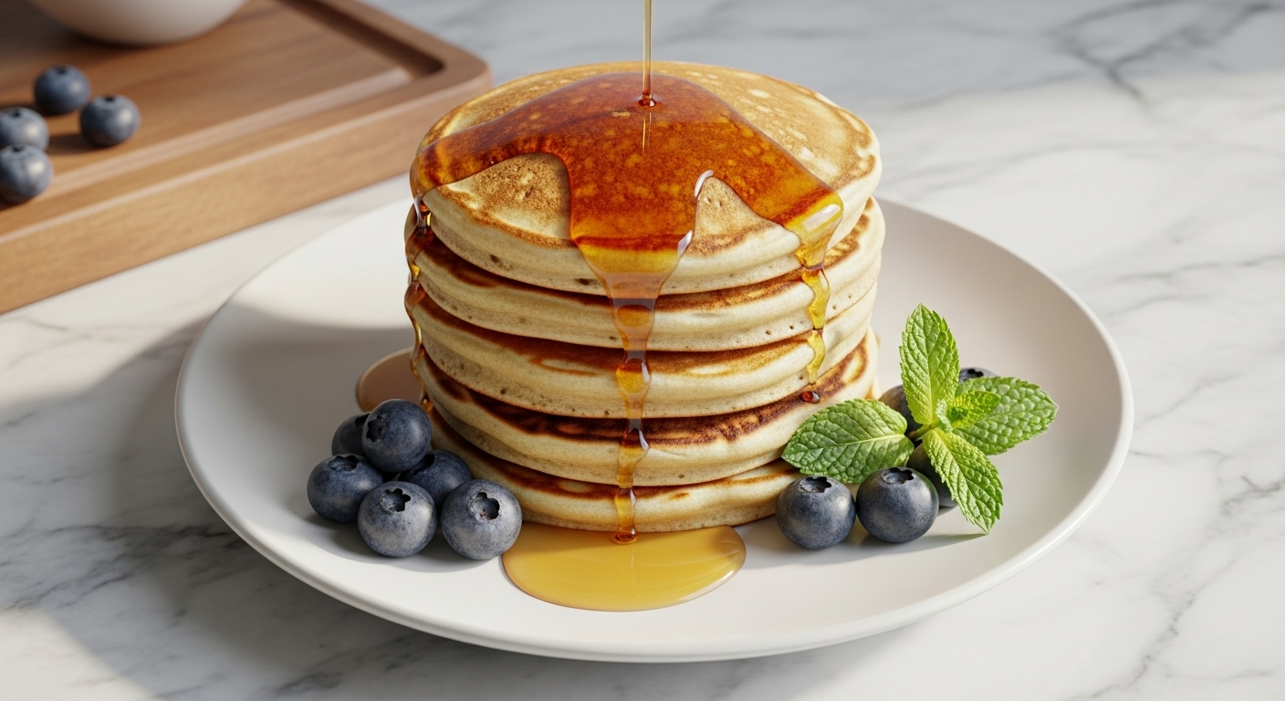 Fluffy Pancakes from Scratch (No Buttermilk Needed!)
