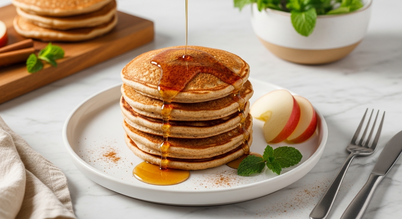 Whole Wheat Apple Cinnamon Pancakes: Your Coziest Morning